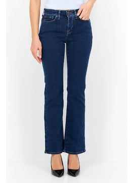 اشتري Women Pettie Fit Washed Denim Jean, Navy في السعودية