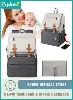 Buy Large Baby Diaper Bag, Multifunctional Diapers Changing Backpacks, Waterproof  Nappy/Nursing Bags, Fashion Mommy Backpack with Portable Change Mat and USB Charge Port, for Newborn Mother/Father in UAE