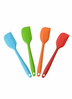 Buy 4 Pack 11 inch Rubber Silicone Spatulas with Solid Stainless Steel Core for Cooking in UAE