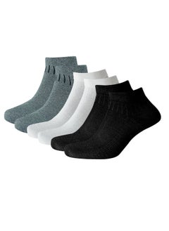 Buy 6 Pairs Mens Cotton Ankle Socks Soft & Breathable Gym Office & Casual Wear Socks For Mens in UAE