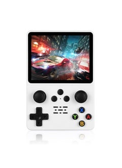 Buy R35S Retro Handheld Game Console with 3.5 Inch IPS HD Display, Linux System, 64GB Inbuilt Games – Compact Pocket Video Game (White) in UAE