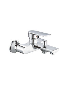 Buy Hot and cold shower and bath mixer made of zinc alloy anti rust  chrome color in Saudi Arabia