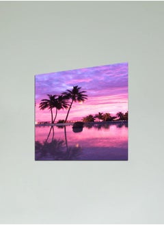 Buy Multicolor Palm Trees Digital Painting Decorative Wall Art Wall Decor Card Board MDF Home Decor for Living Room, Drawing Room, Office Room and Bedroom 30CM x 30CM in Saudi Arabia