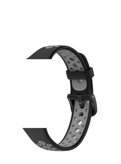 Buy Sport Silicone Smart Watch Band Replacement Strap For Huawei Honor Band 8 (Black& Gray) in Egypt