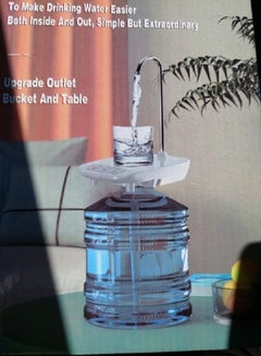 اشتري Water Pump for  Water Bottle Dispenser Electric Water Pump Automatic Water Bottle Pump Dispenser for 5 Gallon Bottle(White في الامارات
