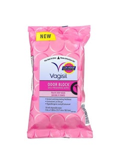 اشتري Vagisil, Odor Block Daily Freshening Wipes, 20 Soft, Disposable Wipes, 5 in x 7.28 in في الامارات