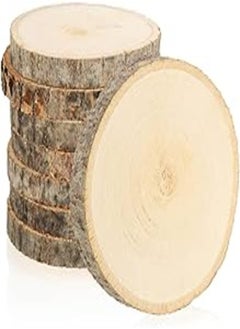 Buy com-four® 8 x Wooden Disc with Bark – Glass Coaster to Protect Furniture – Wooden Discs for Crafts and Decorating – Round Lings Diameter Approx. 8 – 10 cm – Tree Disc in Egypt