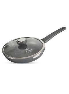 Buy Ultra Non Stick Fry Pan with T.Glass Lid - Aluminum Frying Pan 100% PFOA & PTFE Free in UAE