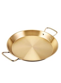 اشتري Applicable to Induction Cooking Metal Stainless Steel Seafood Frying Pan Non-stick Surface Double Handle Hot Pot في السعودية