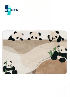 Buy Cute Panda Diatom Mud Bathroom Mat, Quick-drying Non-slip Bathroom Carpet, Water-absorbing Black Technology for Instant Drying, Interesting Bathroom Decoration (45*70cm) in Saudi Arabia