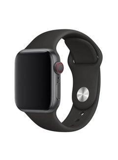 Buy Apple Watch Strap/Band Compatible With 41mm/40mm/38mm Silicone Strap for Apple watch All Series Black in UAE