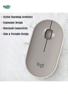 Buy Logitech 1pc Logitech Pebble Wireless Bluetooth Mouse, Solid Color Pebble Design, Suitable For Office, Mac, IPad, Laptop, Desktop Computer in Saudi Arabia