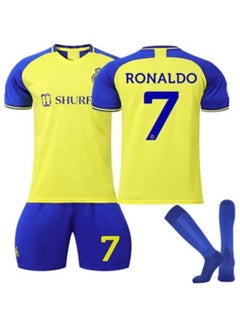 اشتري طقم جيرسي لكرة القدم للأطفال، قميص كرة قدم كريستيانو رونالدو رقم 7، طقم جيرسي لكرة القدم بطل العالم للأطفال والشباب بمقاسات رياضية في الامارات