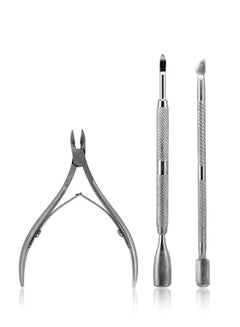 Buy 3pcs/set Stainless Steel Nail Tool Kits Scissor Nipper Cuticle Tool in UAE