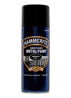 اشتري Hammerite Aerosol Spray Paint Smooth Black 400ml في الامارات