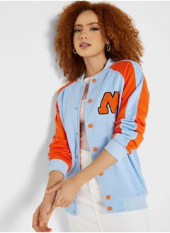 Buy Colorblock Varsity Bomber Jacket in Saudi Arabia