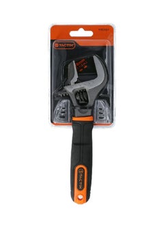 Buy Wide Mouth Adjustable Wrench with Non-Slip Handle Black and Orange 8 Inch 900064 in Saudi Arabia