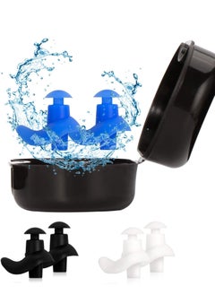 Buy 3 Pairs Swimming Ear Plugs Professional Waterproof Reusable Silicone Earplugs for Showering Surfing Snorkeling and Other Adults Water Sports Kids in UAE