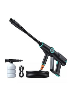 Buy Car Washer High Pressure Water Spray Nozzle 1.7MPA Cleaning Tools for Auto Home Garden 5000mah battery Portable Washing gun Machine black in UAE