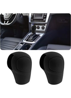 Buy Car Gear Shift Knob Cover, 2 Pack Anti-Slip Auto Knob Gear Stick Protector, Comfortable Silicone Handbrake Shifter Cover For Men Women, Universal Vehicle Interior Accessories, Black in Saudi Arabia