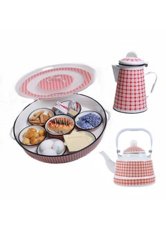 Buy Teapot with milk jug, breakfast serving tray with lid and bowls in Saudi Arabia