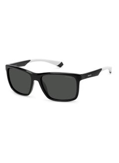 اشتري Men's Polarized Rectangular Shape  Sunglasses Pld 7043/S Grey 44 - Lens Size: 44.1 Mm - Blackgrey في السعودية