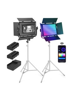 Buy Padom RGB Led Video fill Light kit ,rechargeable and plug-powered , Photography Lighting Led Panel, For Vloggers,Studio, YouTube and Product photography, Adjustable color temperature and brightness in UAE