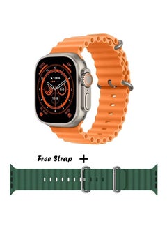 Buy X8+ Plus Ultra Smart Watch Series 8 (2023)  2.08 Inch IPS display NFC Bluetooth V5 Call Waterproof IP67 Wireless Charger (Orange) + 1 Free Strap in Egypt