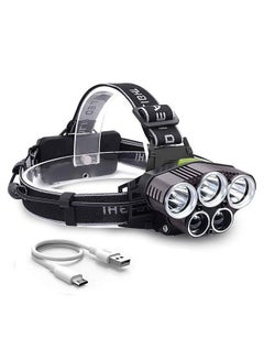 Buy Rechargeable LED Headlamp Adjustable Angle Head Flashlight Bike Light Fishing Outdoor Headlamp Head Light in Saudi Arabia
