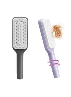 Buy Self-Cleaning Hair Brush, Organic Without Pulling, Detangler, Rotating Design, Professional Brush for Wet, Dry Hair, Women, Men 1 Piece Random Color in Egypt