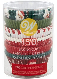 اشتري Wilton Classic Santa Claus Christmas Cupcake Liners, 150-Count في الامارات