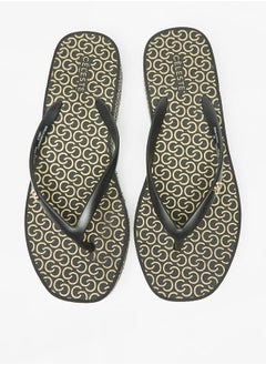 اشتري Women's Monogram Print Flatform Thong Slippers في الامارات