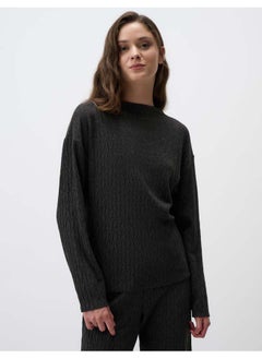 Buy Long Sleeve Boat Neck Knitted Sweatshirt in Egypt