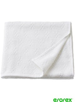 Buy Bath towel white 55x120 cm in Saudi Arabia