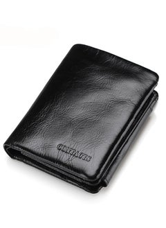 Buy Three-Fold Fashionable Leather Men's Wallet in UAE