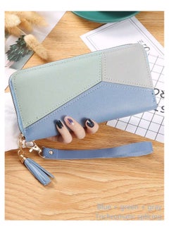 Buy Womens Wallet Pu Leather Long Wallet For Women Card Holder Organiser Wristlet Clutch With Zipper Pocket Coin Purse with Tassel and Pendant in UAE