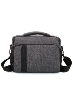 اشتري Camera Bag Padded Shoulder Bag Camera Case with Rain Cover for SLR DSLR, Lenses, Cables, Accessories, Grey في السعودية
