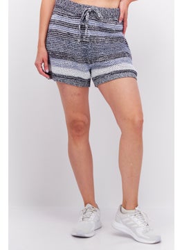 اشتري Women Crochet  Oversize Basic Shorts, Grey Combo في الامارات