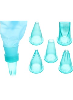 Buy Silicone Icing Bag with 6 Decorating Tips - Multicolor in Egypt