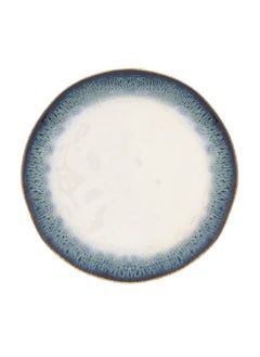 Buy Nuances Porcelain Dinner Plate, Blue & White - 26 cm in UAE