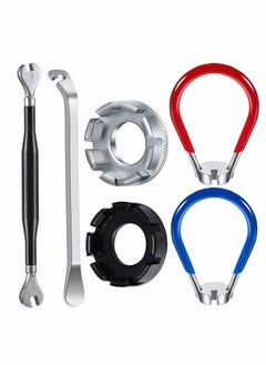 Buy Bicycle Spoke Wrench, Bike Spoke Tool, with 1 Piece Tire Lever, Bike Rim Correct Kit Cycling Pocket Tools for Bike Repair, Totally 6 Pieces Spoke Tool Kit (5 PCS) in Saudi Arabia