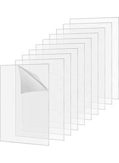 Buy 15 Pieces Clear Acrylic Sheets 0.04 inch Thickness 8 x 10 Inches Transparent Square Panel Sheets with Protective Film for Picture Frame, Display Projects, DIY Craft in Saudi Arabia