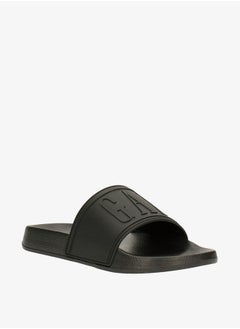 Buy Women's Logo Embossed Slip-On Slides in Saudi Arabia