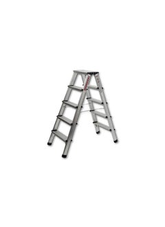 اشتري Aluminum Double Sided Ladder 5 Steps – Lightweight, Sturdy, and Compact for Home and Office Use | 2 Meter في الامارات