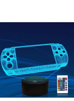 اشتري Gamepad 3D Illusion Lamp Handheld Game Console Night Light with Remote Control 16 Color Change Lamps Kids Gamer Room Decor Plug in Cool Festival Birthday Gifts for Boys Men Child في الامارات