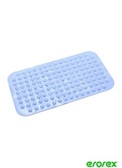 Buy Bathtub Shower Bath Mat Non Slip Mildew Resistant Anti Bacterial Machine Washable 71 x 38cm Thousands of Massage Points Blue in Saudi Arabia