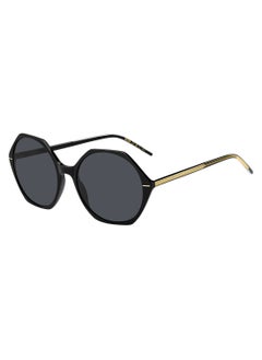 اشتري Women's UV Protection Round Sunglasses - Boss 1585/S Black Millimeter - Lens Size: 56 Mm في الامارات