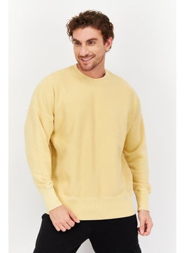 Buy Men Sportswear Fit Plain Training Sweatshirt, Yellow in UAE