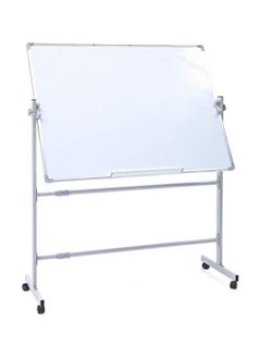 Buy Mobile Dry Erase Whiteboard Metal Casters 90 x 120 cm Double Sided in UAE