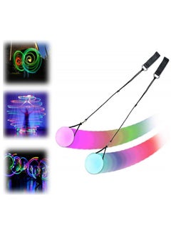 اشتري LED Poi Ball Swirling Light Rave Toy Color Changing Poi Balls Soft Glow Poi Balls for Beginners and Professionals (Set of 2) في السعودية